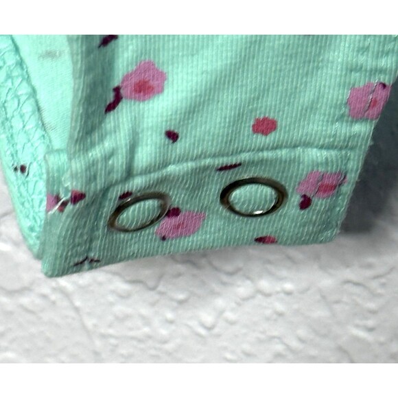 Wild Fable Aqua Mint & Pink Floral Spaghetti Strap Cheeky Bodysuit Size L New! - Picture 4 of 9